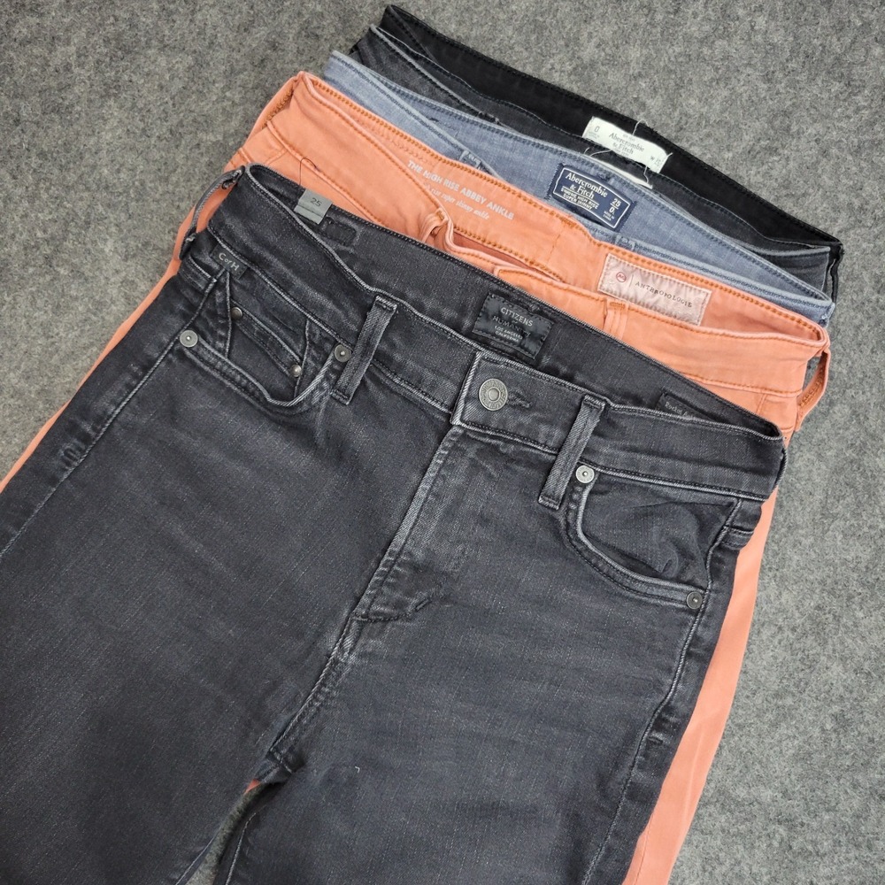 AG Abercrombie Jeans Womens 25 Streetwear High Rise Super Skinny Leg MIX LOT